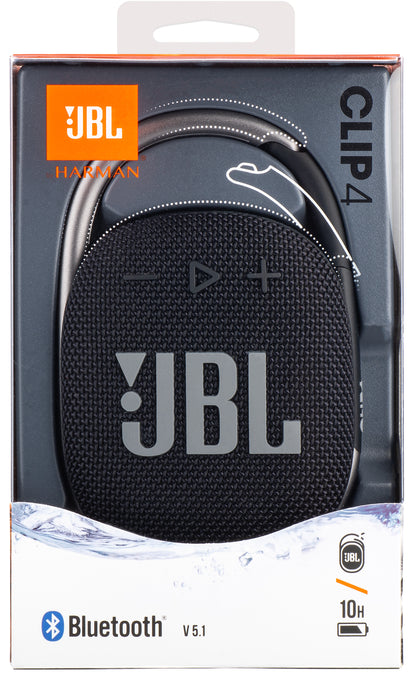 Przenośny głośnik Bluetooth JBL Clip 4, 5W, Pro Sound, wodoodporny, czarny JBLCLIP4BLK