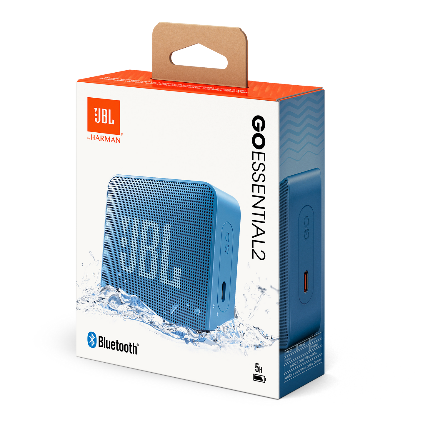 Przenośny głośnik Bluetooth JBL Go Essential 2, 3.1W, Pro Sound, Wodoodporny, Niebieski JBLGOES2BLUCN