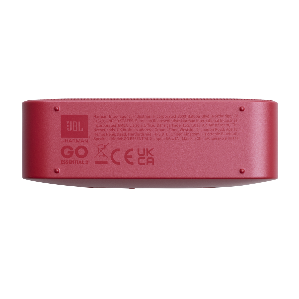 Przenośny głośnik Bluetooth JBL Go Essential 2, 3.1W, Pro Sound, Wodoodporny, Czerwony JBLGOES2REDCN