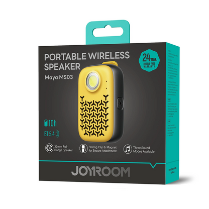 Przenośny Głośnik Bluetooth Joyroom Maya JR-MS03, 5W, Wodoodporny, Żółty