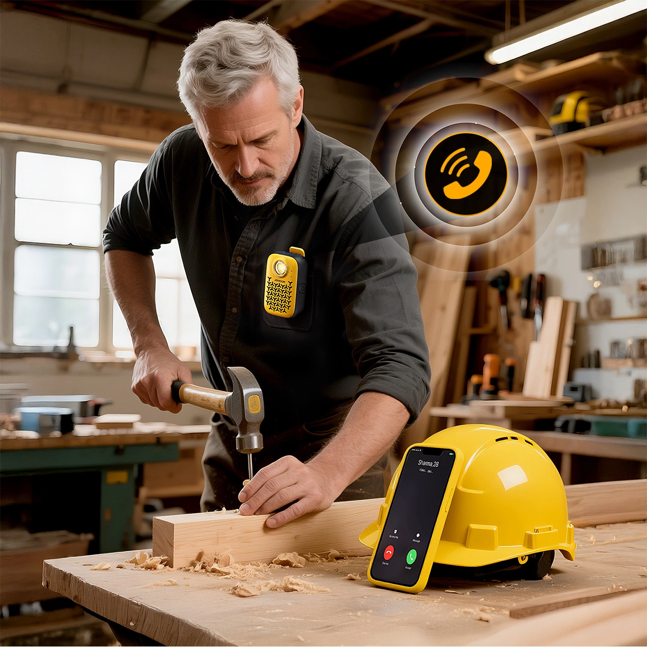 Przenośny Głośnik Bluetooth Joyroom Maya JR-MS03, 5W, Wodoodporny, Żółty