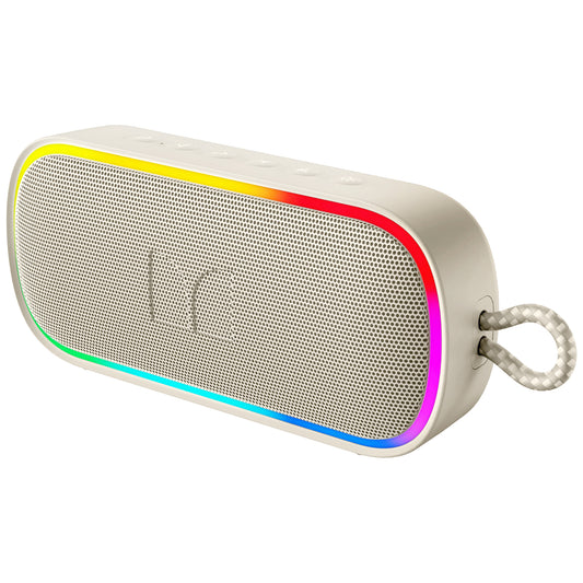 Przenośny głośnik Bluetooth Monster S150 Plus, 40W, TWS, RGB, wodoodporny, jasny kremowy