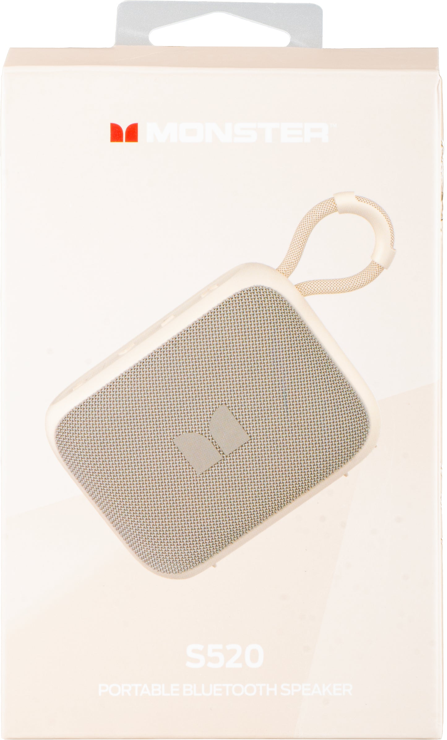 Przenośny głośnik Bluetooth Monster S520, 5W, TWS, RGB, wodoodporny, jasny kremowy