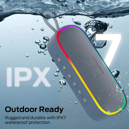 Przenośny głośnik Bluetooth Monster S150 Plus, 40W, TWS, RGB, wodoodporny, jasny kremowy
