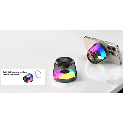 Przenośny głośnik Bluetooth Monster Mag Flux, 5W, TWS, RGB, Czarny