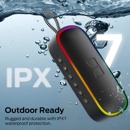 Monster S150 Plus Portable Bluetooth Speaker, 40W, TWS, RGB, Waterproof, Black