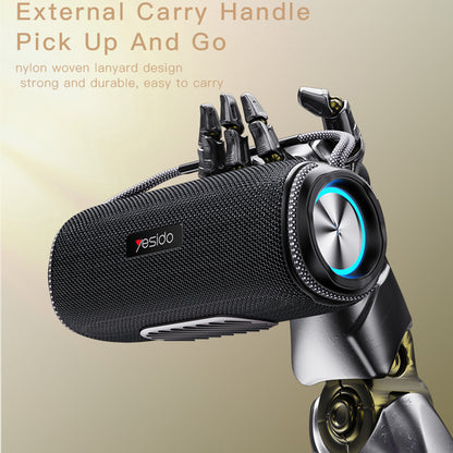 Yesido YSW11 Portable Bluetooth Speaker, 40W, RGB, Waterproof, Black