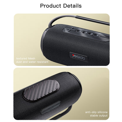 Przenośny głośnik Bluetooth Yesido YSW11, 40W, RGB, Wodoodporny, Czarny