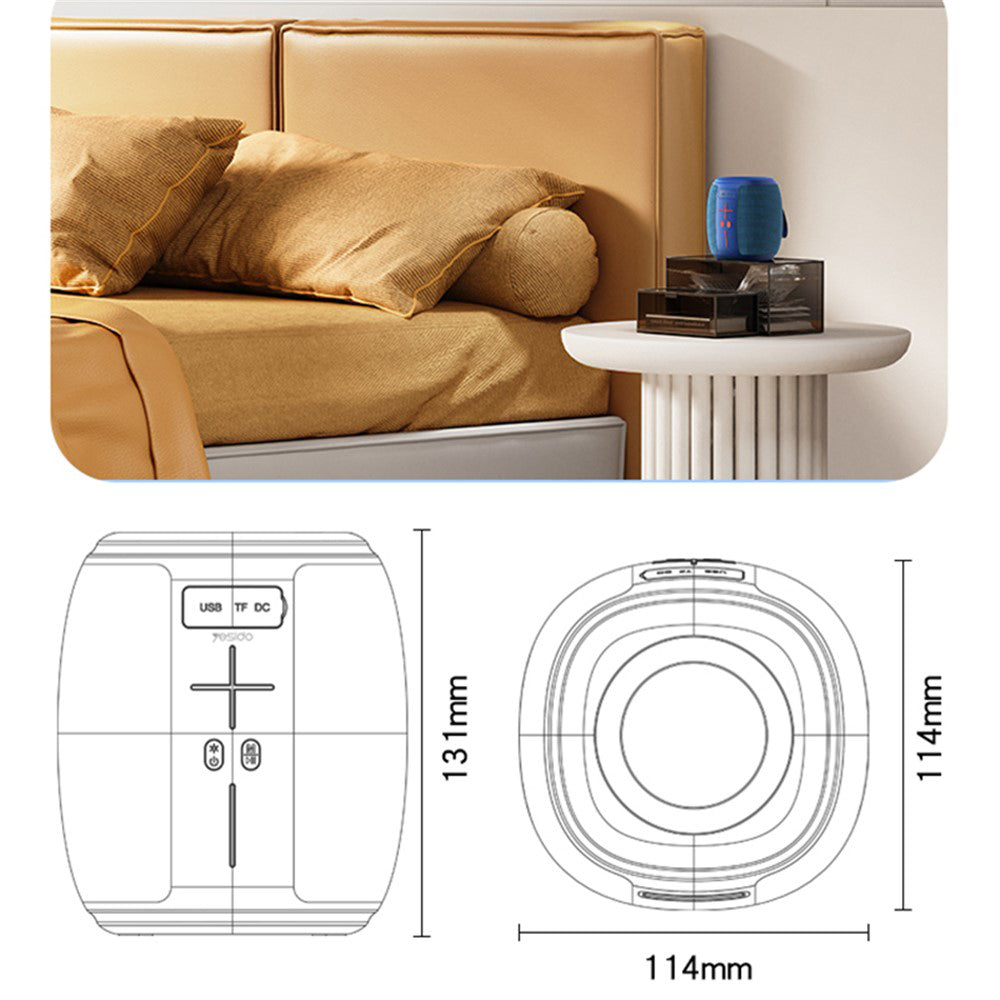Przenośny Głośnik Bluetooth Yesido YSW14, 5W, RGB, Niebieski