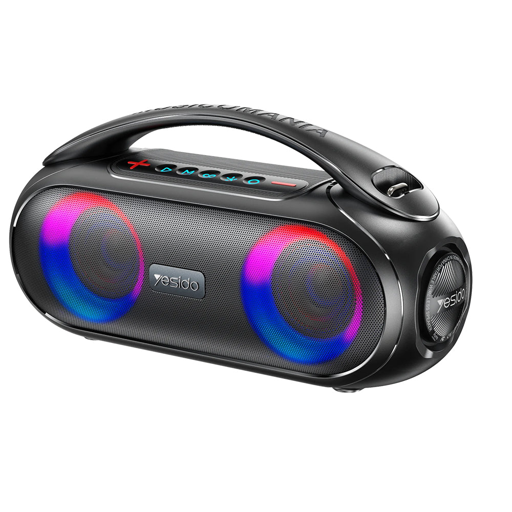 Przenośny głośnik Bluetooth Yesido YSW19, 40W, RGB, Wodoodporny, Czarny