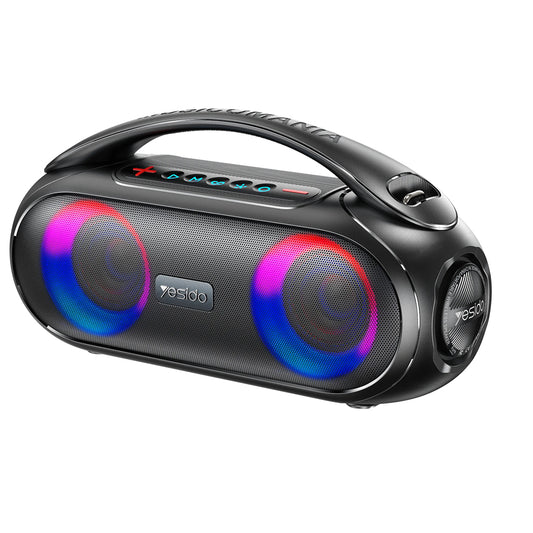 Przenośny głośnik Bluetooth Yesido YSW19, 40W, RGB, Wodoodporny, Czarny