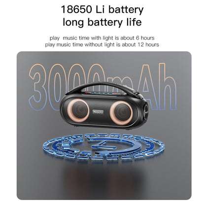 Przenośny głośnik Bluetooth Yesido YSW19, 40W, RGB, Wodoodporny, Czarny