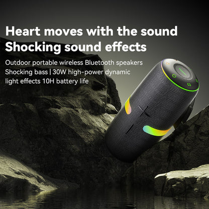 Przenośny głośnik Bluetooth Yesido YSW22, 30W, RGB, Wodoodporny, Czarny