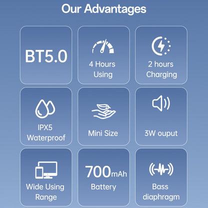 Yesido YSW30 Bluetooth Speaker, 3W, Waterproof, Black