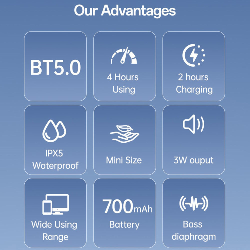 Głośnik Bluetooth Yesido YSW30, 3W, Wodoodporny, Czarny