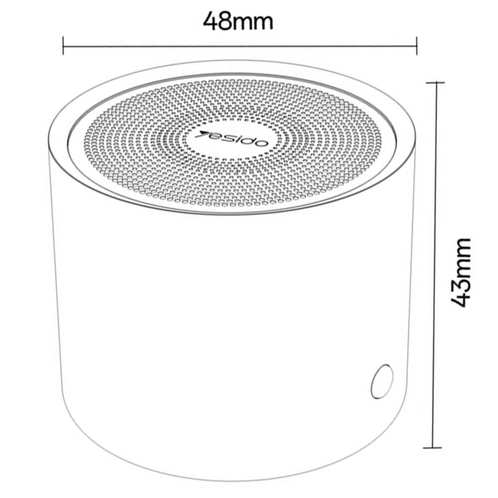 Głośnik Bluetooth Yesido YSW30, 3W, Wodoodporny, Czarny