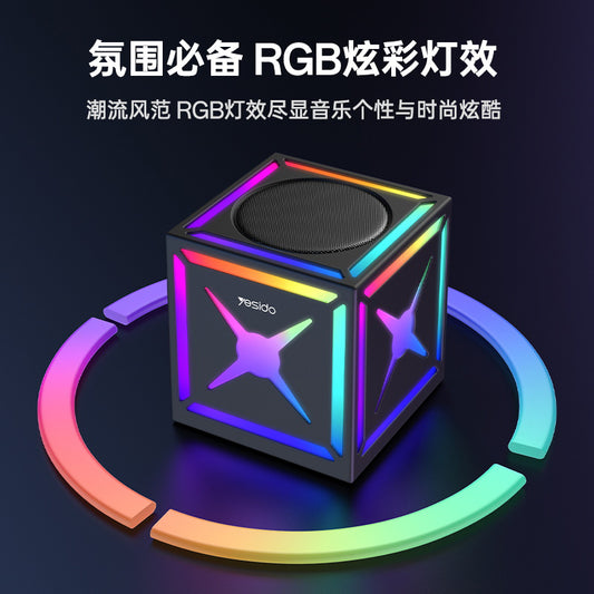Głośnik Bluetooth Yesido YSW34, 8W, RGB, Czarny