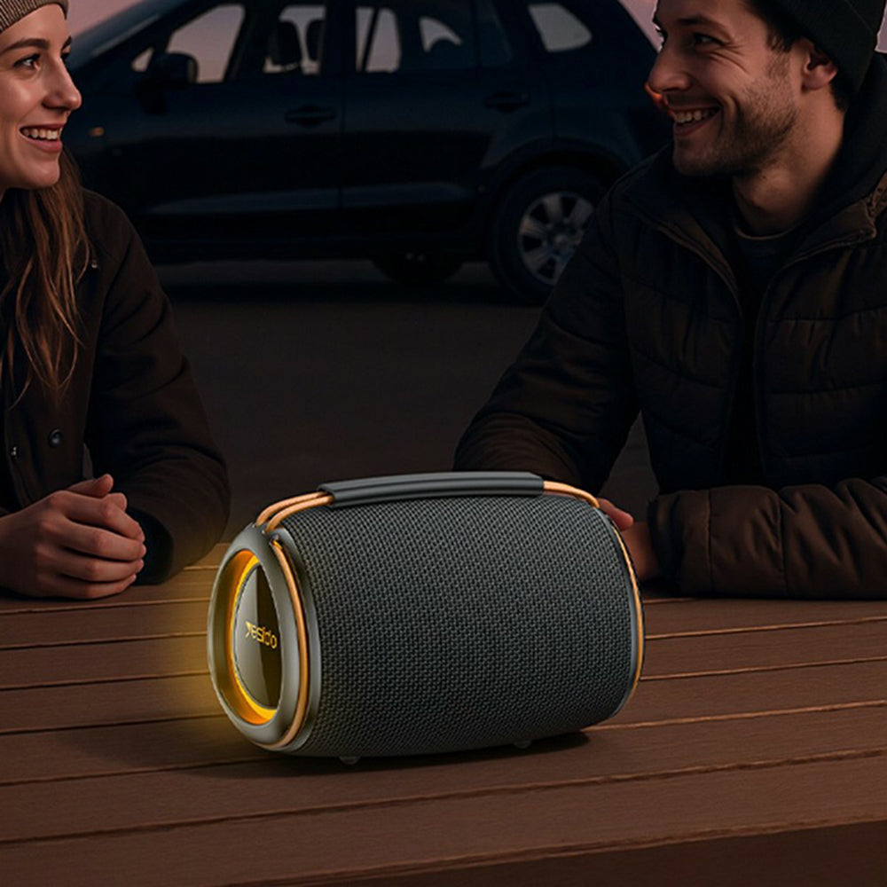 Przenośny głośnik Bluetooth Yesido YSW39, 20W, TWS, RGB, Czarny