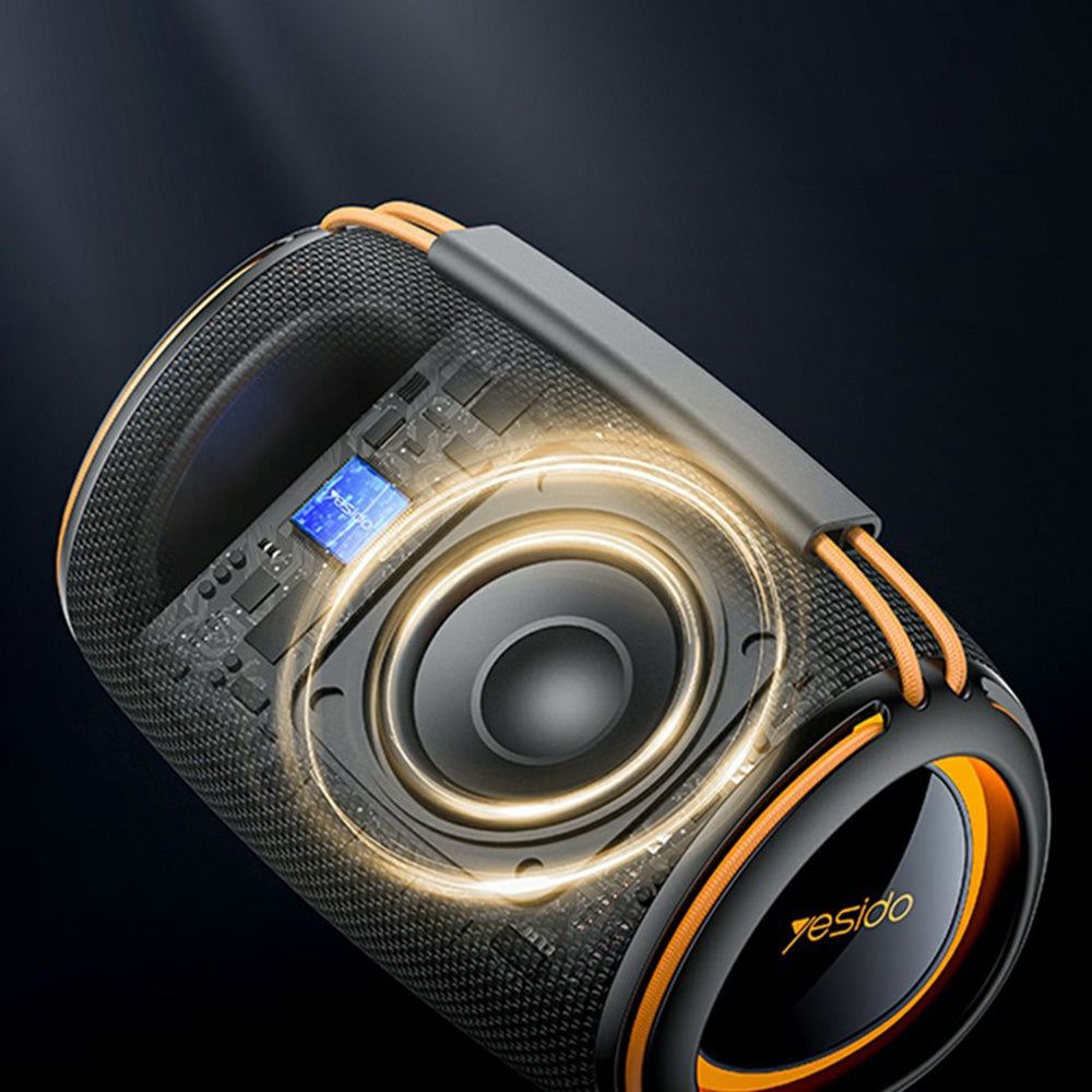 Przenośny głośnik Bluetooth Yesido YSW39, 20W, TWS, RGB, Czarny