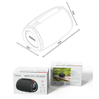 Przenośny głośnik Bluetooth Yesido YSW39, 20W, TWS, RGB, Czarny