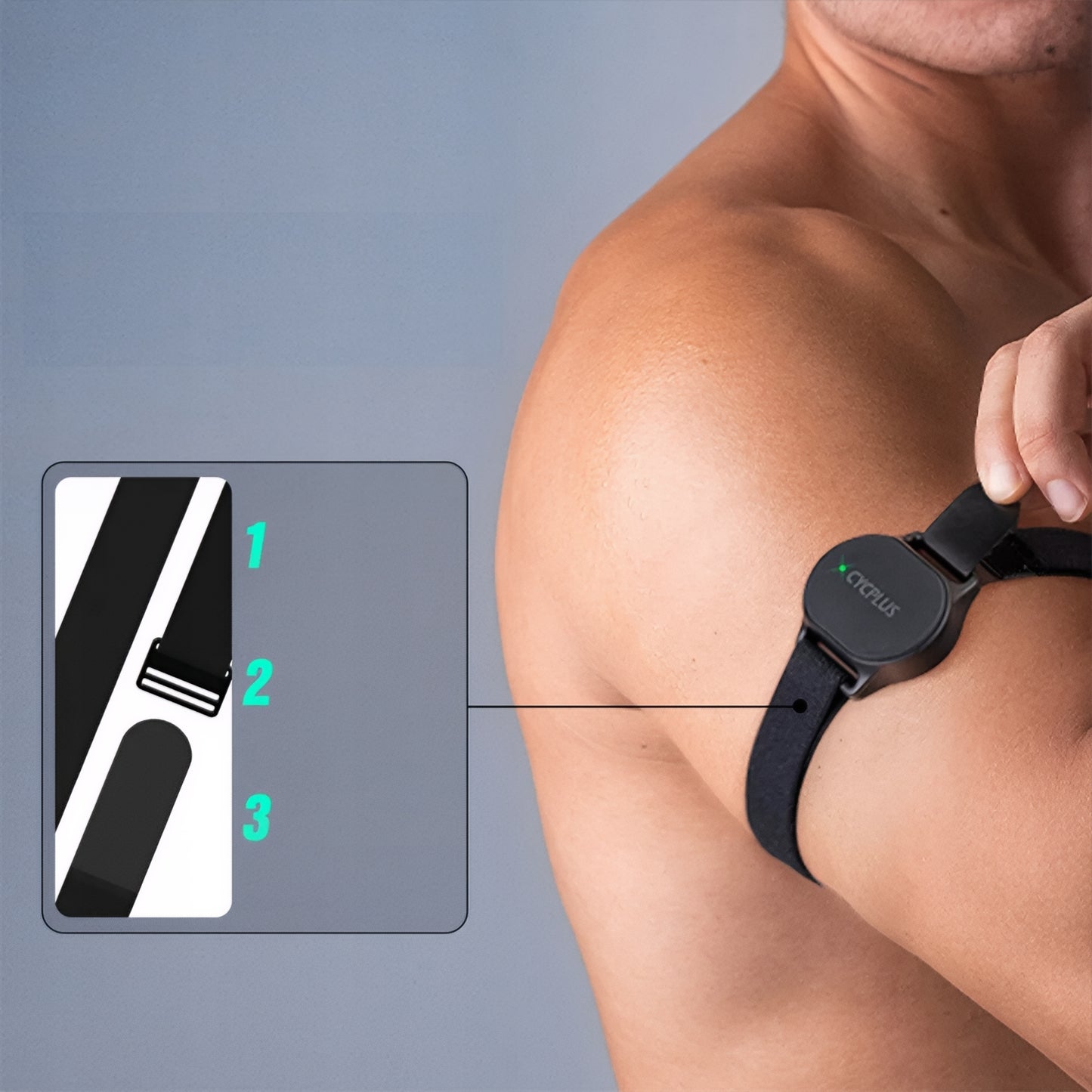 Cycplus H1 Heart Rate Monitoring Bracelet, Black