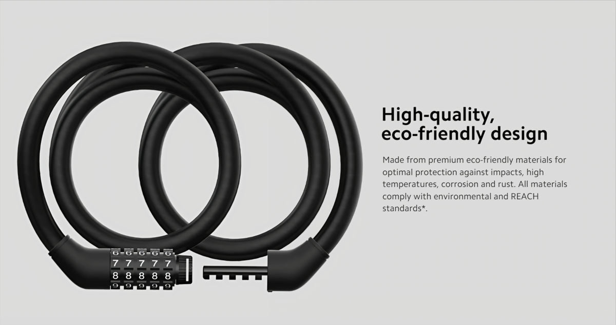 Kabel antykradzieżowy Xiaomi do hulajnogi elektrycznej, czarny BHR6751GL