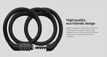Kabel antykradzieżowy Xiaomi do hulajnogi elektrycznej, czarny BHR6751GL