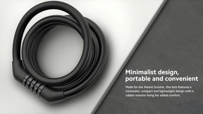 Kabel antykradzieżowy Xiaomi do hulajnogi elektrycznej, czarny BHR6751GL
