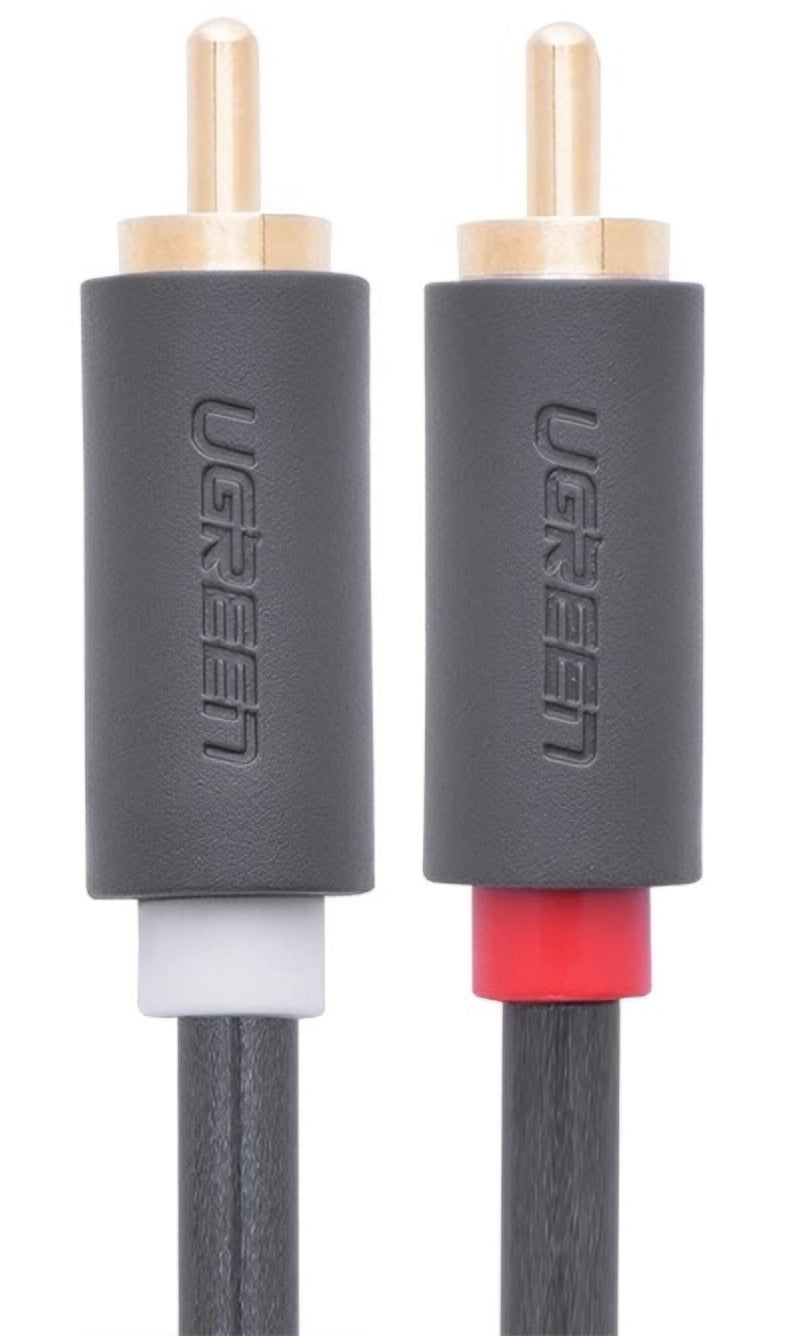 Kabel Audio UGREEN AV104, 2 x RCA - 2 x RCA, 5m, Czarny