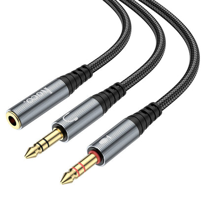 Adapter Audio 3.5mm - 2 x 3.5mm HOCO UPA21, 0.25m, Czarny