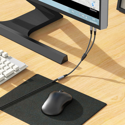 Adapter Audio 3.5mm - 2 x 3.5mm HOCO UPA21, 0.25m, Czarny