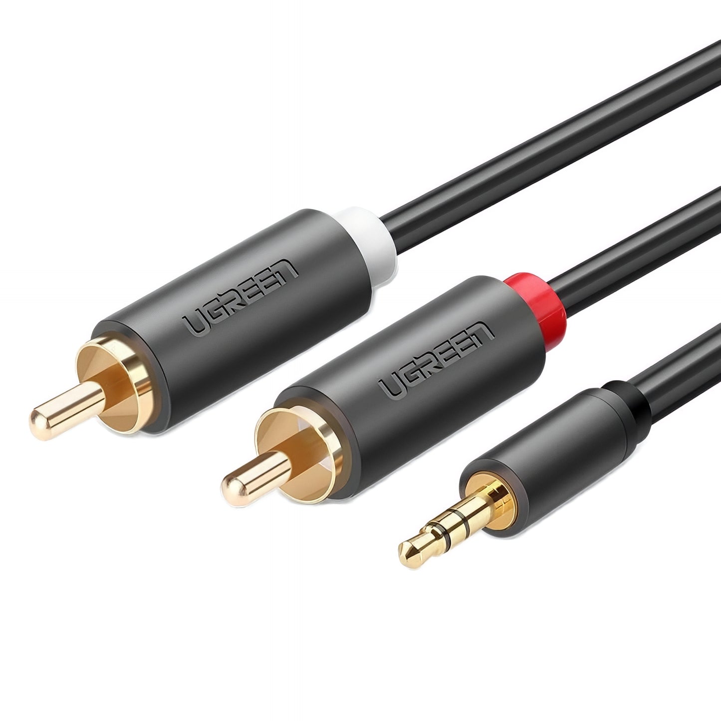 Kabel Audio 3.5mm - 2 x RCA UGREEN AV102, 1.5m, Szary