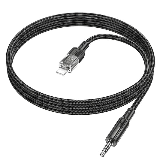 Kabel Audio Lightning - 3.5mm HOCO UPA27, 1.2m, Czarny