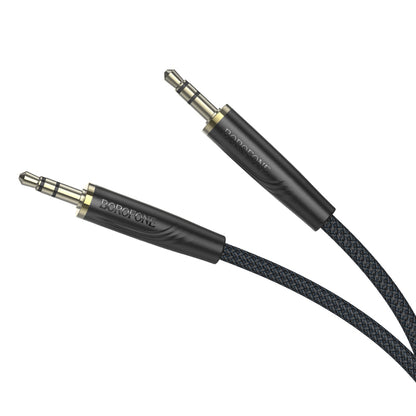 Kabel Audio 3.5mm - 3.5mm Borofone BL23 Refinado, 1m, Czarny