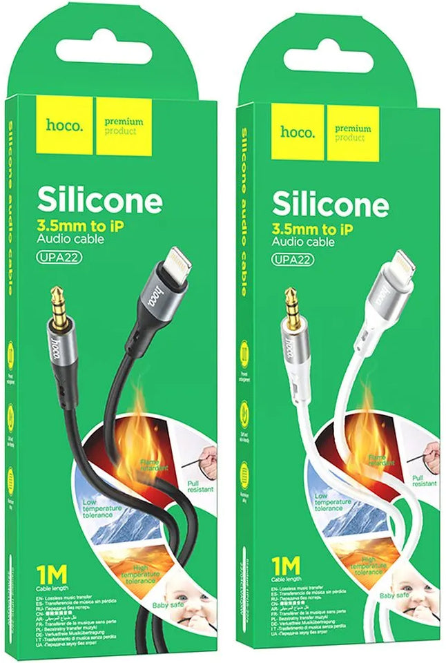 Kabel Audio Lightning - 3.5mm HOCO UPA22, 1m, Biały