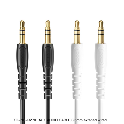 Kabel Audio 3.5mm - 3.5mm XO Design NB-R270, 1m, Biały