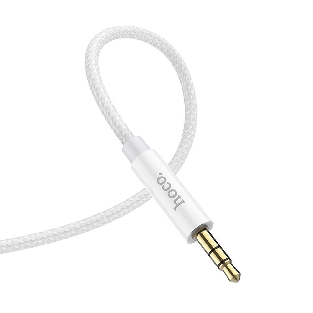 Kabel audio 3,5 mm - 3,5 mm HOCO UPA19, 1 m, srebrny 