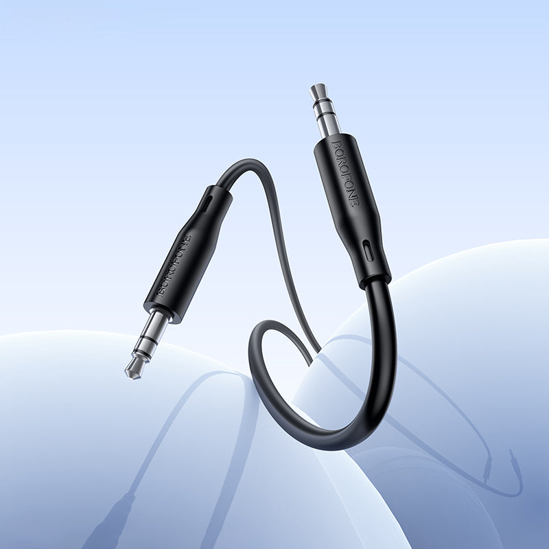 Kabel audio 3,5 mm - 3,5 mm Borofone BL26 Standard, 1 m, czarny