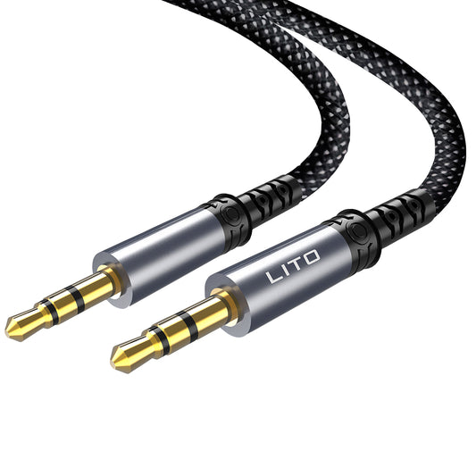 Kabel Audio 3.5mm - 3.5mm Lito LA01D, 1m, Czarny