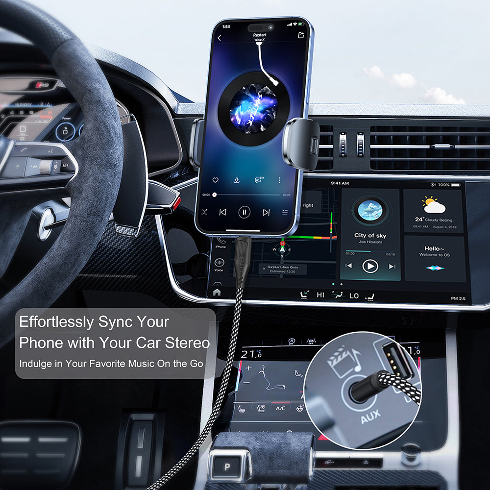 Kabel Audio 3.5mm - 3.5mm Lito LA02, 1m, Czarny