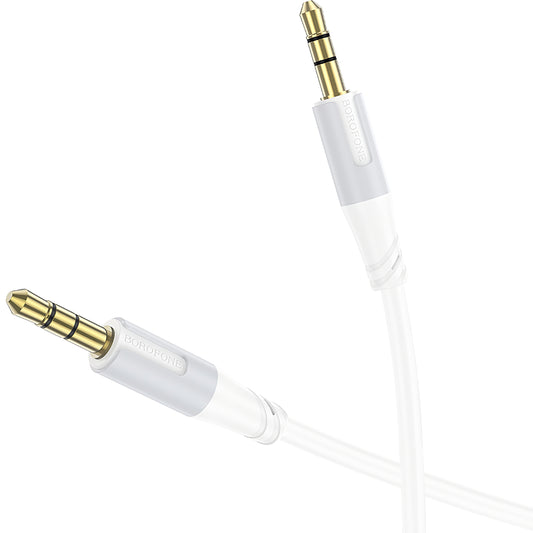 Kabel Audio 3.5mm - 3.5mm Borofone BL19 Creator, 1m, Biały