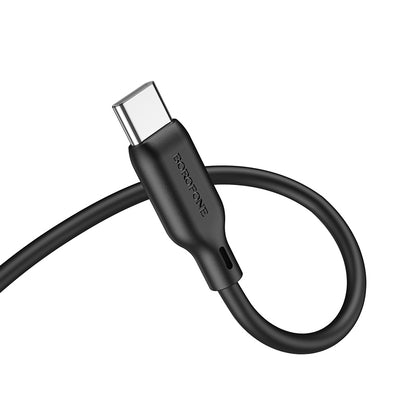 Kabel audio 3,5 mm - USB-C Borofone BL18, 1 m, czarny 