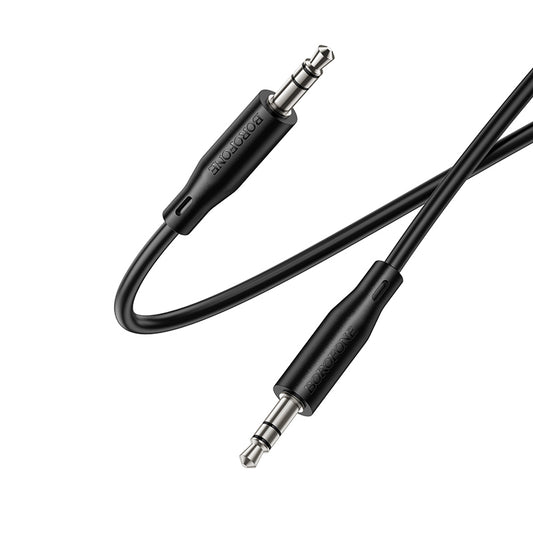 Kabel audio 3,5 mm - 3,5 mm Borofone BL26 Standard, 1 m, czarny
