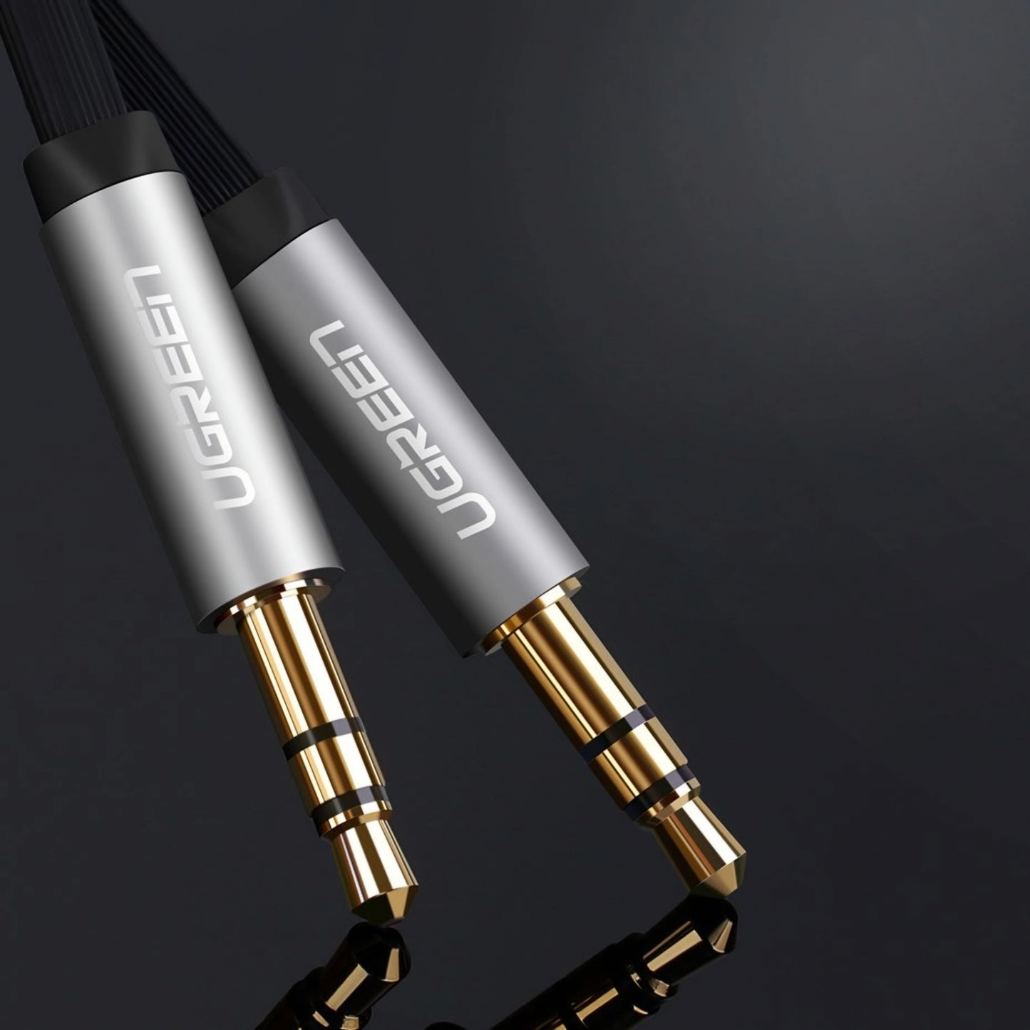 Kabel Audio 3.5mm - 3.5mm UGREEN AV119 Angled, 1.5m, Czarny