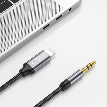 Kabel Audio Lightning - 3,5 mm Tech-Protect Ultraboost, 1m, Czarny