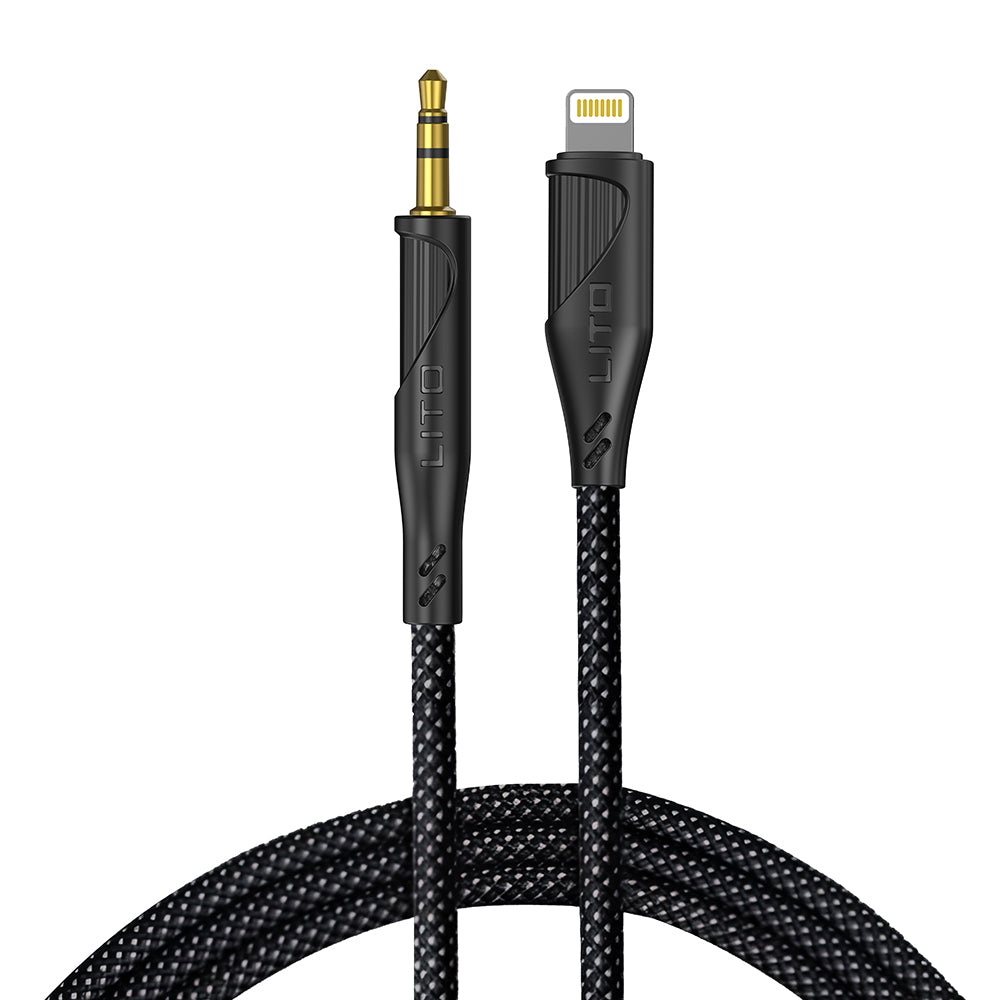 Kabel Audio Lightning - 3.5mm Lito LA02, 1m, Czarny