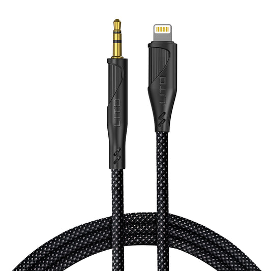 Kabel Audio Lightning - 3.5mm Lito LA02, 1m, Czarny