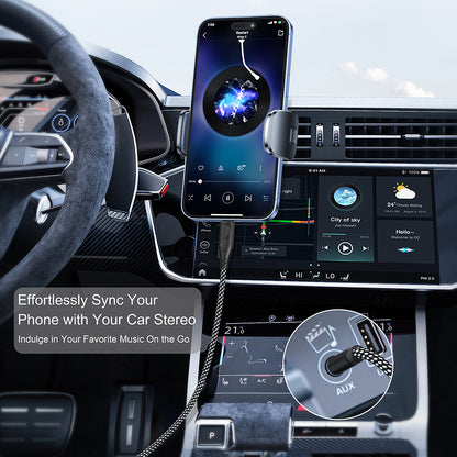 Kabel Audio Lightning - 3.5mm Lito LA02, 1m, Czarny