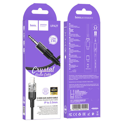 Kabel Audio Lightning - 3.5mm HOCO UPA27, 1.2m, Czarny