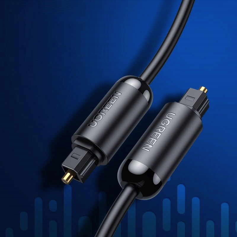 Kabel Audio Optyczny UGREEN AV122, Toslink / SPDIF, 1,5m, Czarny